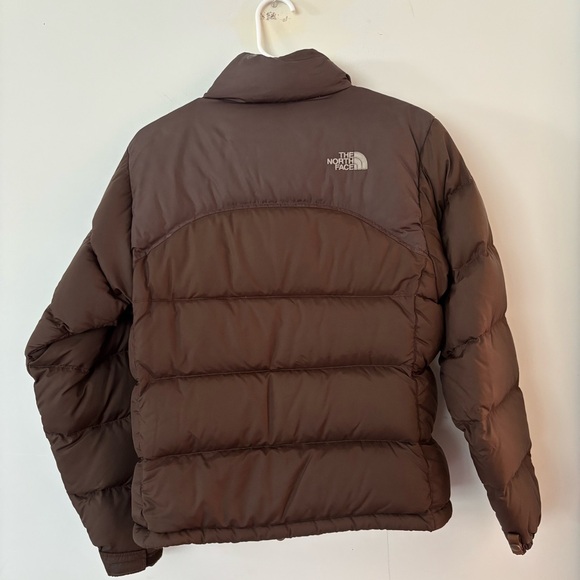 vintage 2000s north face chocolate brown oversize puffer jacket with pockets🤎 - Picture 2 of 8